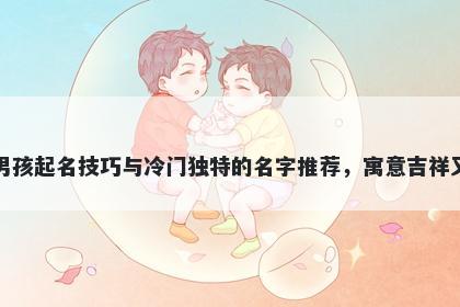 萧姓男孩起名技巧与冷门独特的名字推荐，寓意吉祥又好听