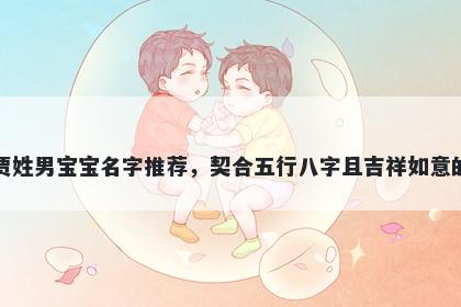 贾姓男宝宝名字推荐,契合五行八字且吉祥如意的