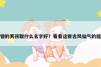 姓管的男孩取什么名字好?看看这些古风仙气的组合