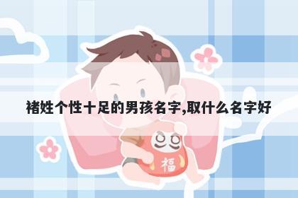 褚姓个性十足的男孩名字,取什么名字好