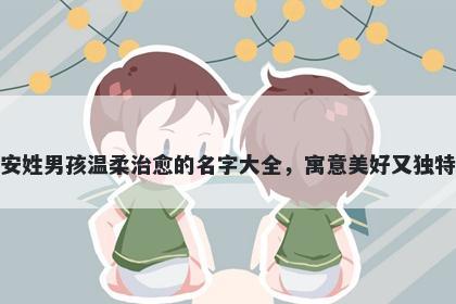 安姓男孩温柔治愈的名字大全,寓意美好又独特