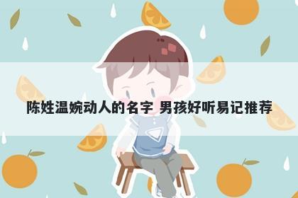 陈姓温婉动人的名字 男孩好听易记推荐