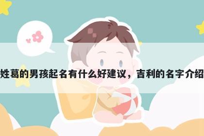 姓葛的男孩起名有什么好建议，吉利的名字介绍