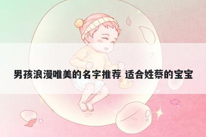 男孩浪漫唯美的名字推荐 适合姓蔡的宝宝