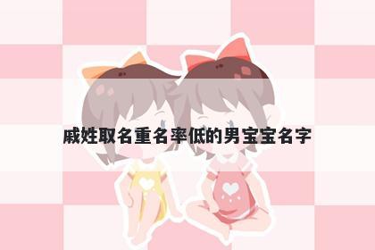 戚姓取名重名率低的男宝宝名字