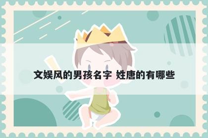 文娱风的男孩名字 姓唐的有哪些