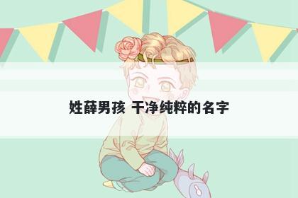 姓薛男孩 干净纯粹的名字
