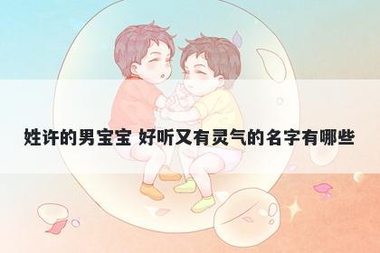 姓许的男宝宝 好听又有灵气的名字有哪些
