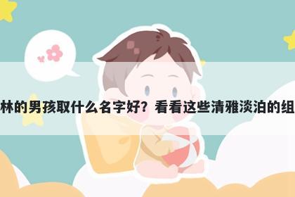姓林的男孩取什么名字好？看看这些清雅淡泊的组合