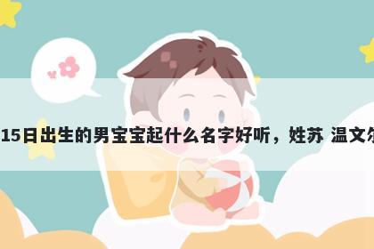 2026年-05月-15日出生的男宝宝起什么名字好听，姓苏 温文尔雅的名字推荐