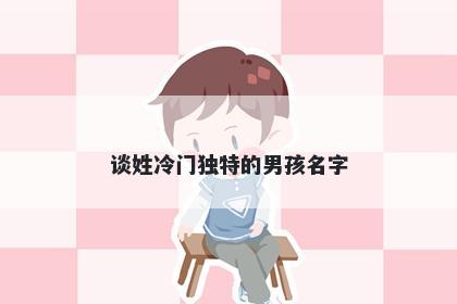 谈姓冷门独特的男孩名字