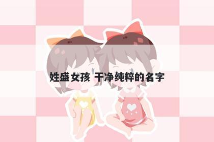 姓盛女孩 干净纯粹的名字