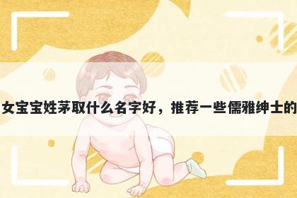 刚出生的女宝宝姓茅取什么名字好，推荐一些儒雅绅士的女孩名字