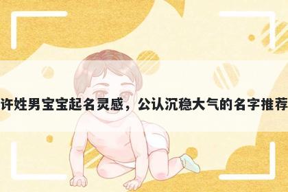 许姓男宝宝起名灵感，公认沉稳大气的名字推荐
