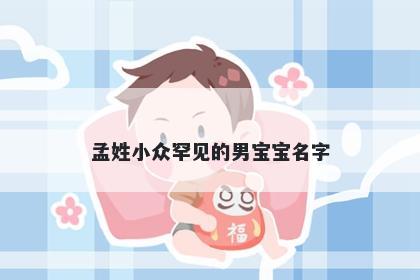 孟姓小众罕见的男宝宝名字