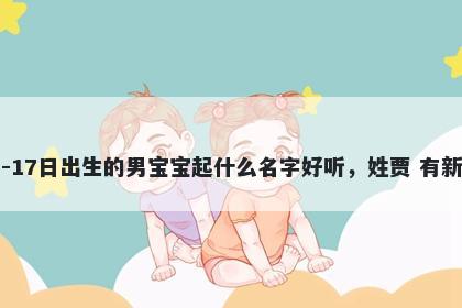2026年-05月-17日出生的男宝宝起什么名字好听，姓贾 有新意的名字推荐