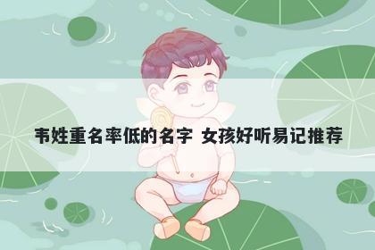 韦姓重名率低的名字 女孩好听易记推荐