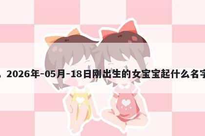 我姓王，2026年-05月-18日刚出生的女宝宝起什么名字比较好