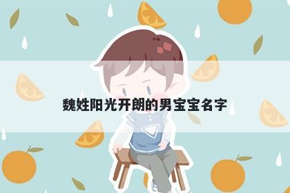 魏姓阳光开朗的男宝宝名字