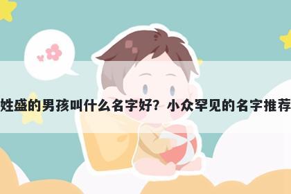 姓盛的男孩叫什么名字好？小众罕见的名字推荐