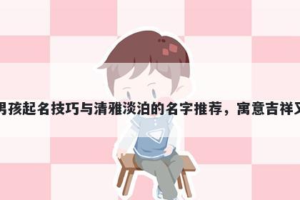 卢姓男孩起名技巧与清雅淡泊的名字推荐，寓意吉祥又好听